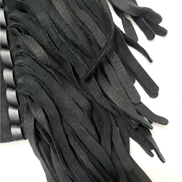 Coach 1941 Turnlock Tearose Suede Fringe Black Clutch 86840 - Picture 5 of 14